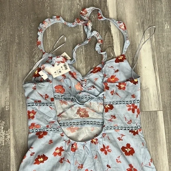 Zara Printed Linen Blend Dress - Picture 14 of 15